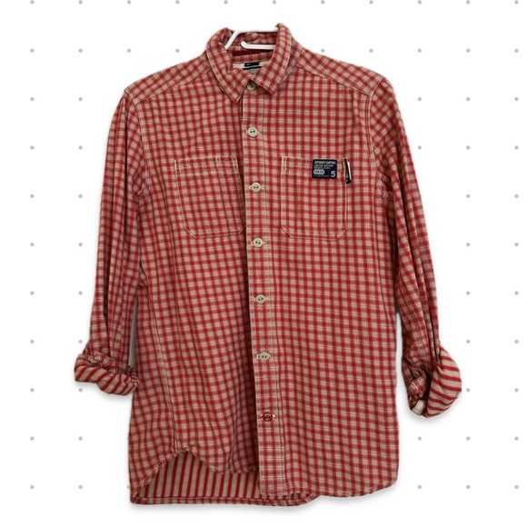 Limited Edition SuperDry Plaid Red Collared Shirt - Picture 1 of 9